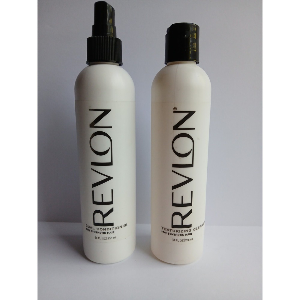 Revlon Synthetic Hair Care Set Dual Conditioner & Texturizing Cleanser 8oz 2pk